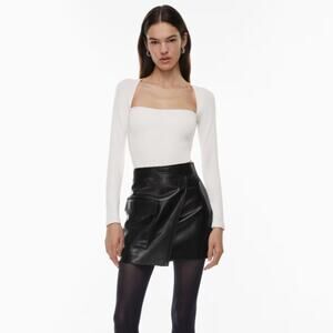 BABATON x ARITIZIA Contour Adorn Bodysuit Squareneck Ivory Sz M NWT {I35}